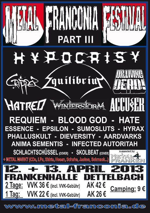 Metal Franconia 2013 Lineup